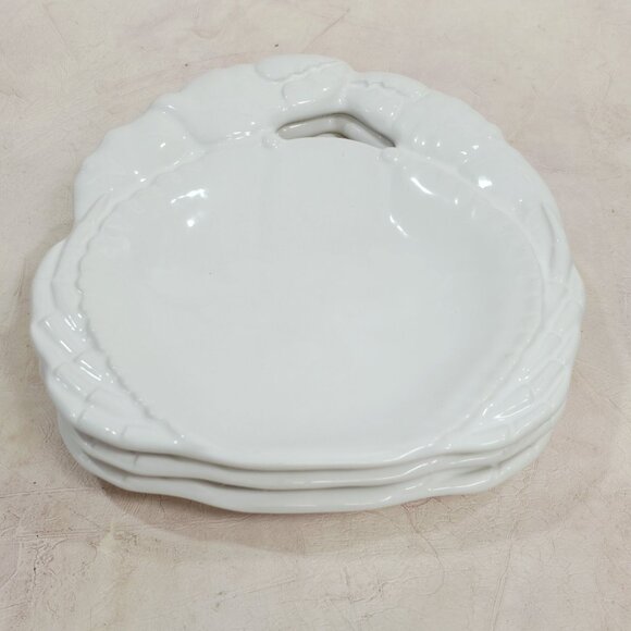 Set Of 3 Hudson Grace 6.25" Crab Small Plates, Made In Italy - Picture 1 of 6